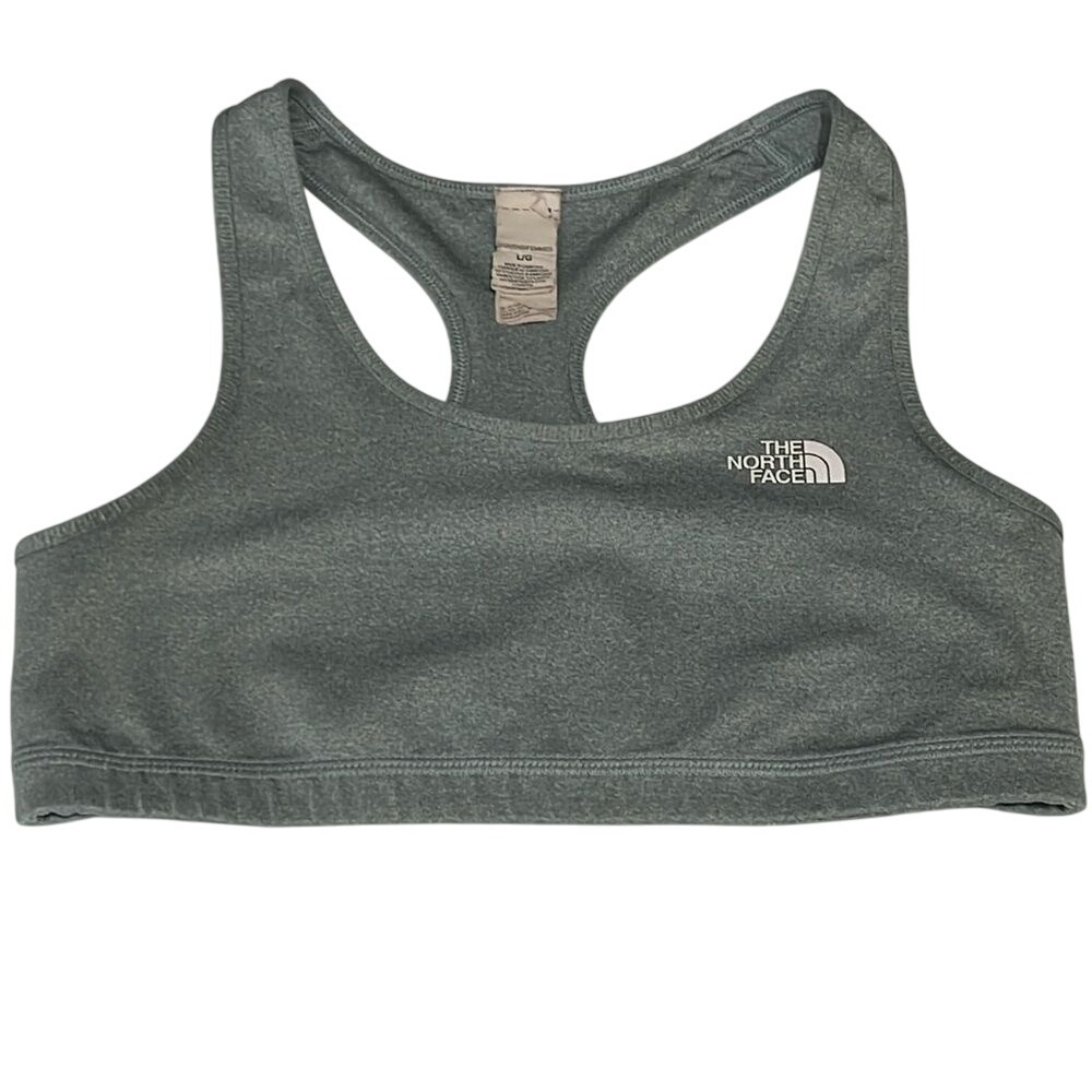 The North Face Athletic Racerback Sports‎ Bra Womens Size Large Grey